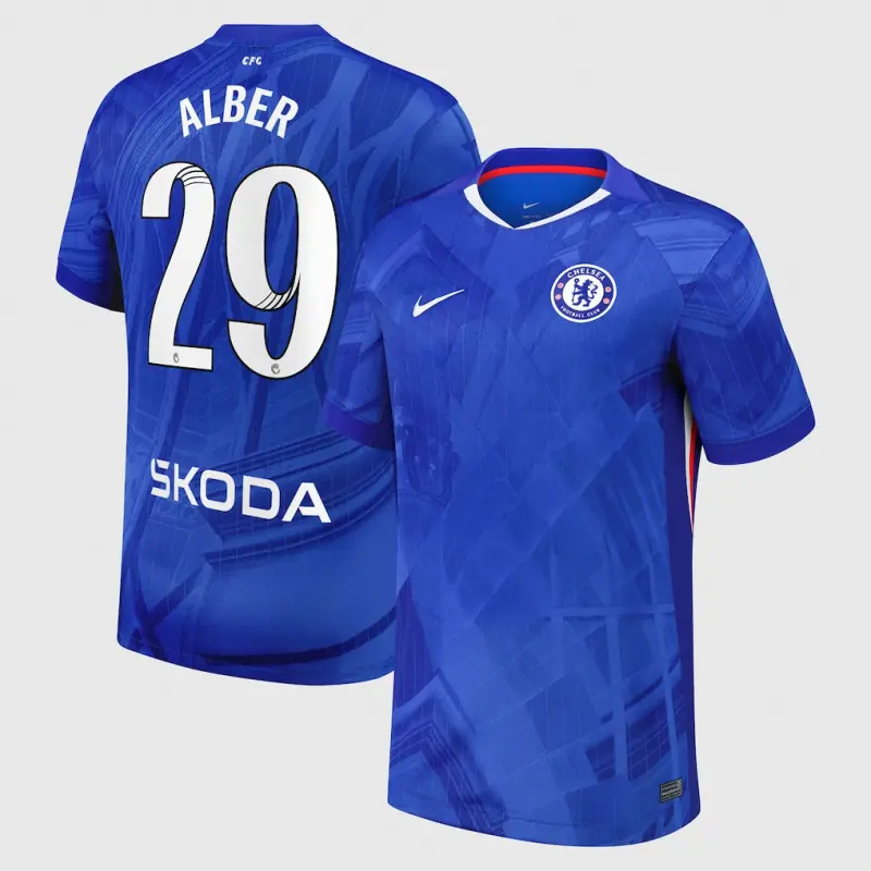 Chelsea Chelsea Chelsea WSL Nike Home Stadium Shirt 2025-26 with Alber 29 printing Jerseys – Premium Chelsea Gear Jerseys - Premium Chelsea Gear