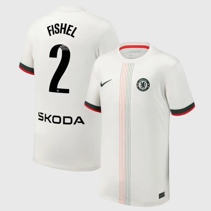 Chelsea Chelsea Chelsea WSL Nike Away Stadium Shirt 2025-26 – Youth with Fishel 2 printing Jerseys – Premium Chelsea Gear Jerseys - Premium Chelsea Gear