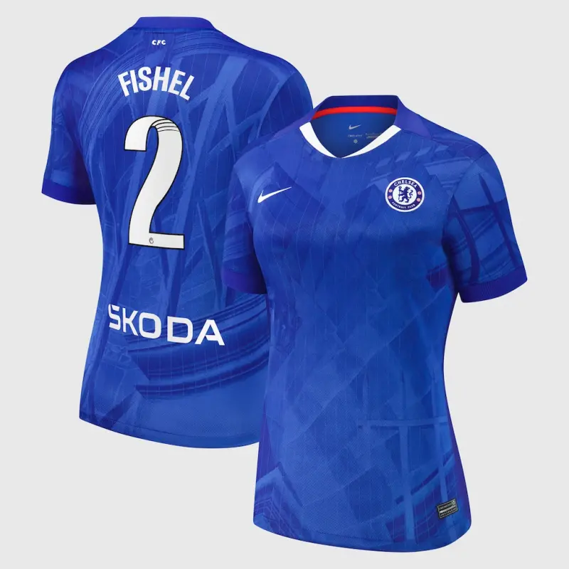 Chelsea Chelsea Chelsea WSL Nike Home Stadium Shirt 2025-26 – Womens with Fishel 2 printing Jerseys – Premium Chelsea Gear Jerseys - Premium Chelsea Gear