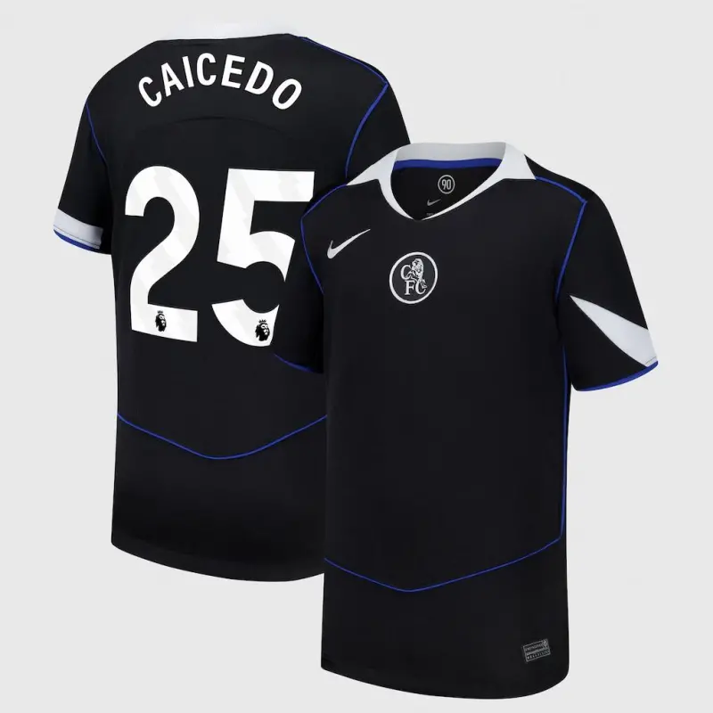 Chelsea Chelsea Nike Third Stadium Shirt 2025-26 – Youth with Caicedo 25 printing Jerseys - Premium Chelsea Gear