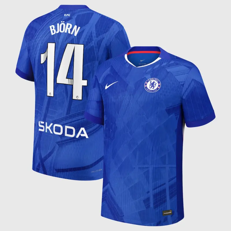 Chelsea Chelsea Chelsea WSL Nike Dri-FIT ADV Home Match Shirt 2025-26 – Youth with Björn 14 printing Jerseys – Premium Chelsea Gear Jerseys - Premium Chelsea Gear