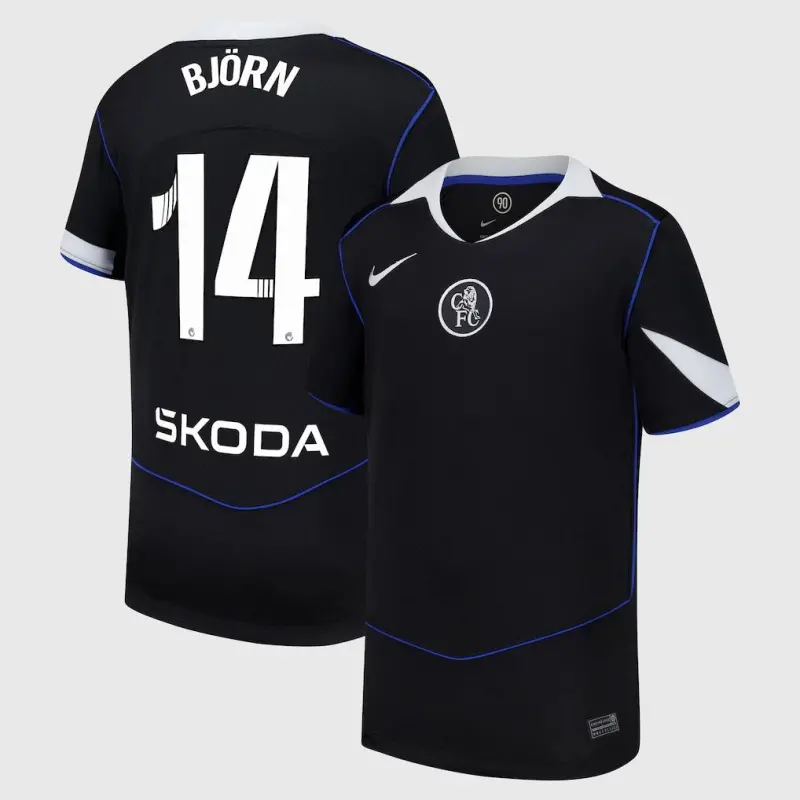 Chelsea Chelsea Chelsea WSL Nike Third Stadium Shirt 2025-26 – Youth with Björn 14 printing Jerseys – Premium Chelsea Gear Jerseys - Premium Chelsea Gear