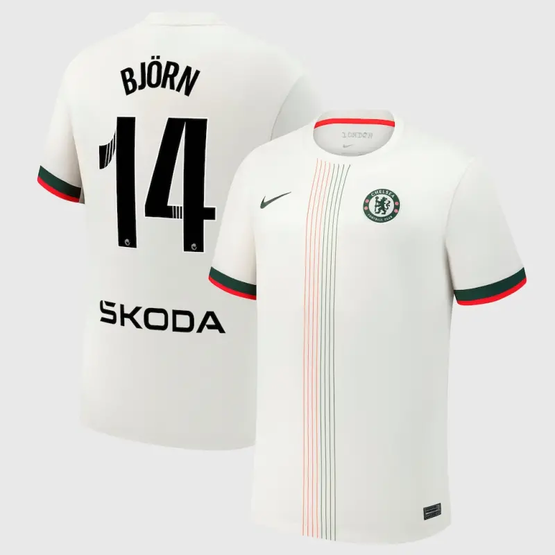 Chelsea Chelsea Chelsea WSL Nike Away Stadium Shirt 2025-26 with Björn 14 printing Jerseys – Premium Chelsea Gear Jerseys - Premium Chelsea Gear