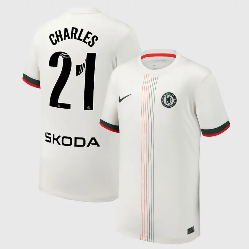 Chelsea Chelsea WSL Nike Away Stadium Shirt 2025-26 – Youth with Charles 21 printing Jerseys - Premium Chelsea Gear Chelsea Chelsea WSL Nike Away Stadium Shirt 2025-26 – Youth with Charles 21 printing Jerseys - Premium Chelsea Gear