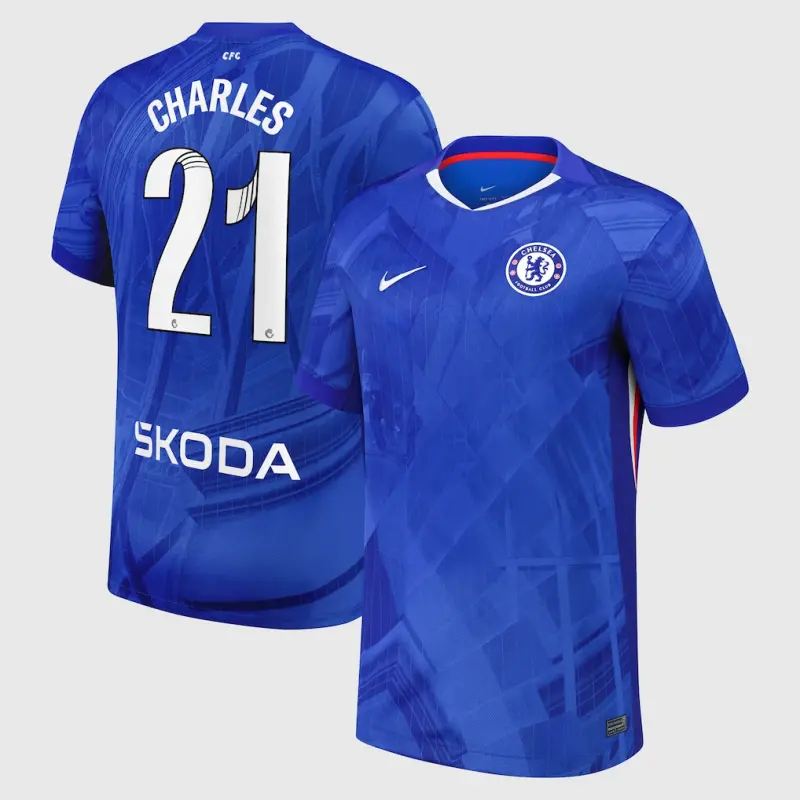 Chelsea Chelsea Chelsea WSL Nike Home Stadium Shirt 2025-26 with Charles 21 printing Jerseys – Premium Chelsea Gear Jerseys - Premium Chelsea Gear