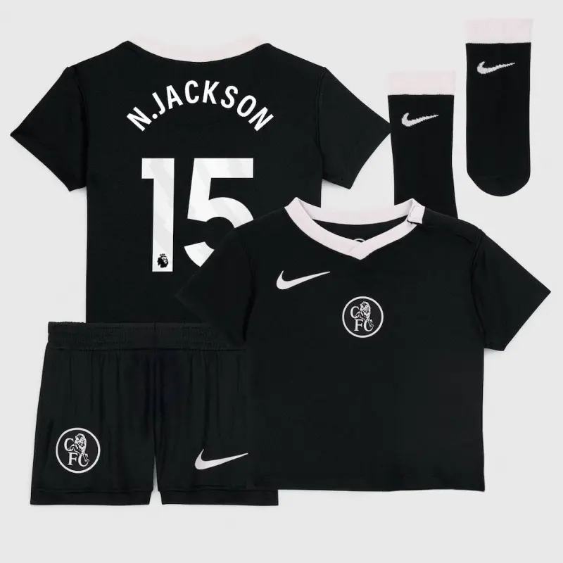Chelsea Chelsea Nike Third Stadium Kit 2025-26 – Infants with N. Jackson 15 printing Jerseys - Premium Chelsea Gear