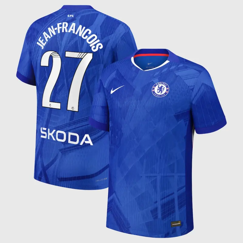 Chelsea Chelsea Chelsea WSL Nike Dri-FIT ADV Home Match Shirt 2025-26 – Youth with Jean-Francois 27 printing Jerseys – Premium Chelsea Gear Jerseys - Premium Chelsea Gear