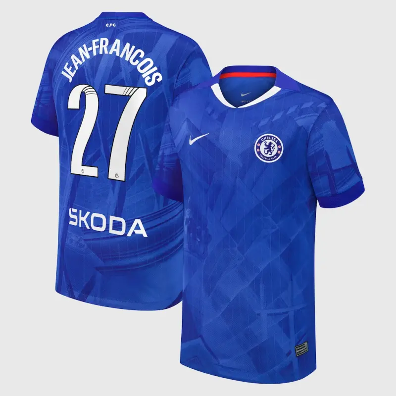 Chelsea Chelsea Chelsea WSL Nike Home Stadium Shirt 2025-26 – Youth with Jean-Francois 27 printing Jerseys – Premium Chelsea Gear Jerseys - Premium Chelsea Gear