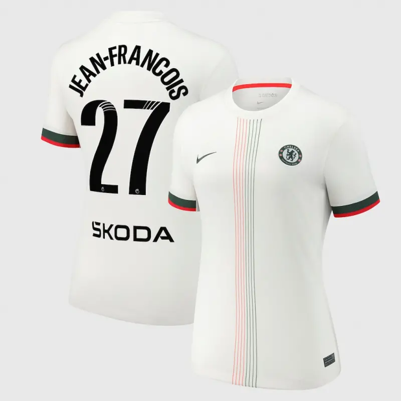 Chelsea Chelsea Chelsea WSL Nike Away Stadium Shirt 2025-26 with Jean-Francois 27 printing Jerseys – Premium Chelsea Gear Jerseys - Premium Chelsea Gear