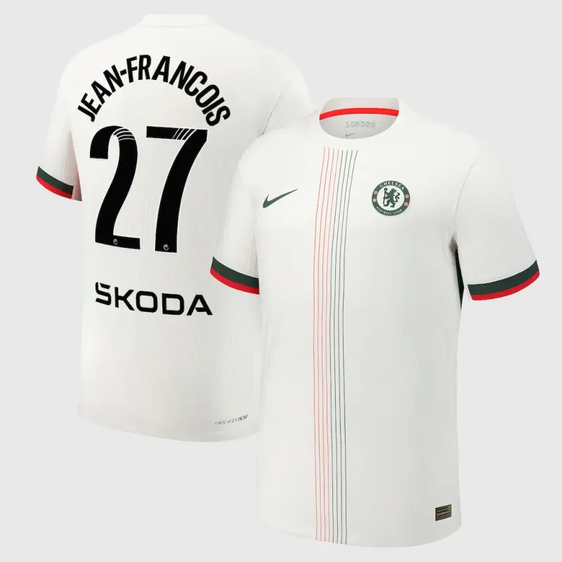 Chelsea Chelsea Chelsea WSL Nike Dri-Fit Adv Away Match Shirt 2025-26 with Jean-Francois 27 printing Jerseys – Premium Chelsea Gear Jerseys - Premium Chelsea Gear