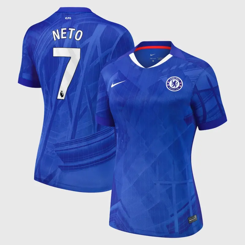 Chelsea Chelsea Nike Home Stadium Shirt 2025-26 – Womens with Neto 7 printing Jerseys - Premium Chelsea Gear