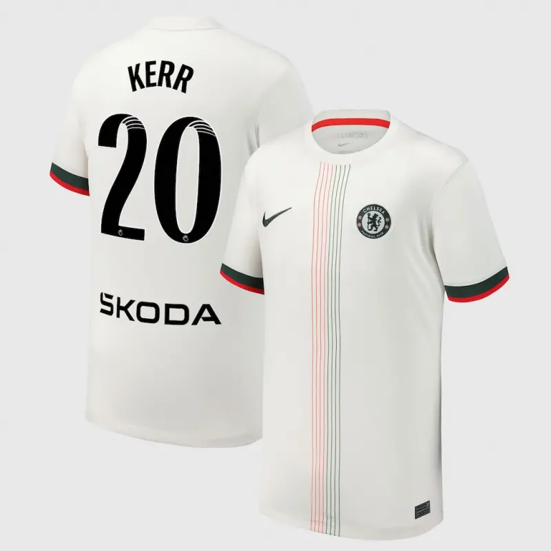 Chelsea Chelsea Chelsea WSL Nike Away Stadium Shirt 2025-26 – Youth with Kerr 20 printing Jerseys – Premium Chelsea Gear Jerseys - Premium Chelsea Gear