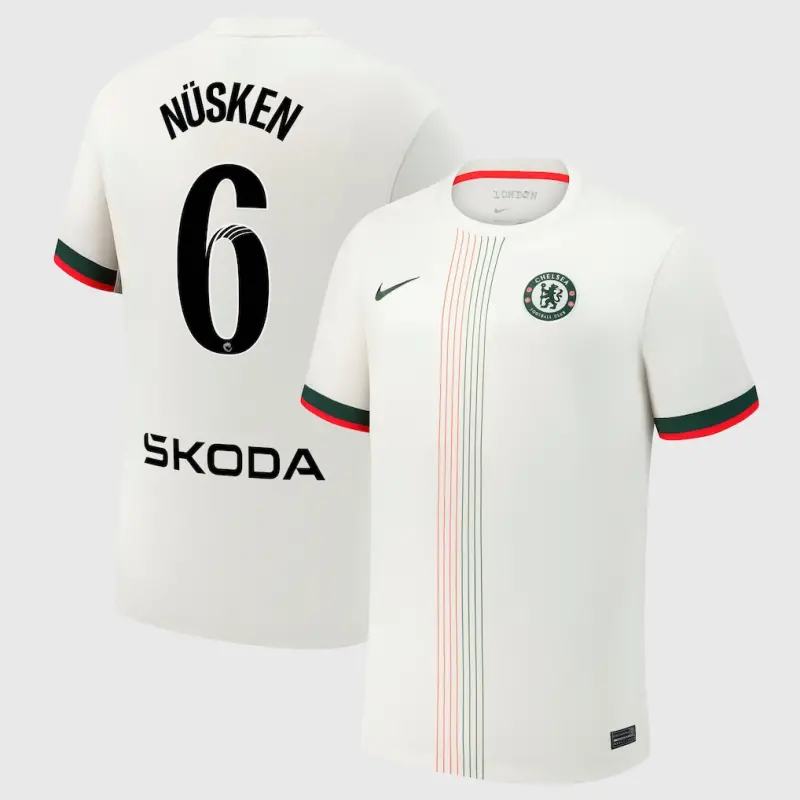 Chelsea Chelsea Chelsea WSL Nike Away Stadium Shirt 2025-26 with Nüsken 6 printing Jerseys – Premium Chelsea Gear Jerseys - Premium Chelsea Gear