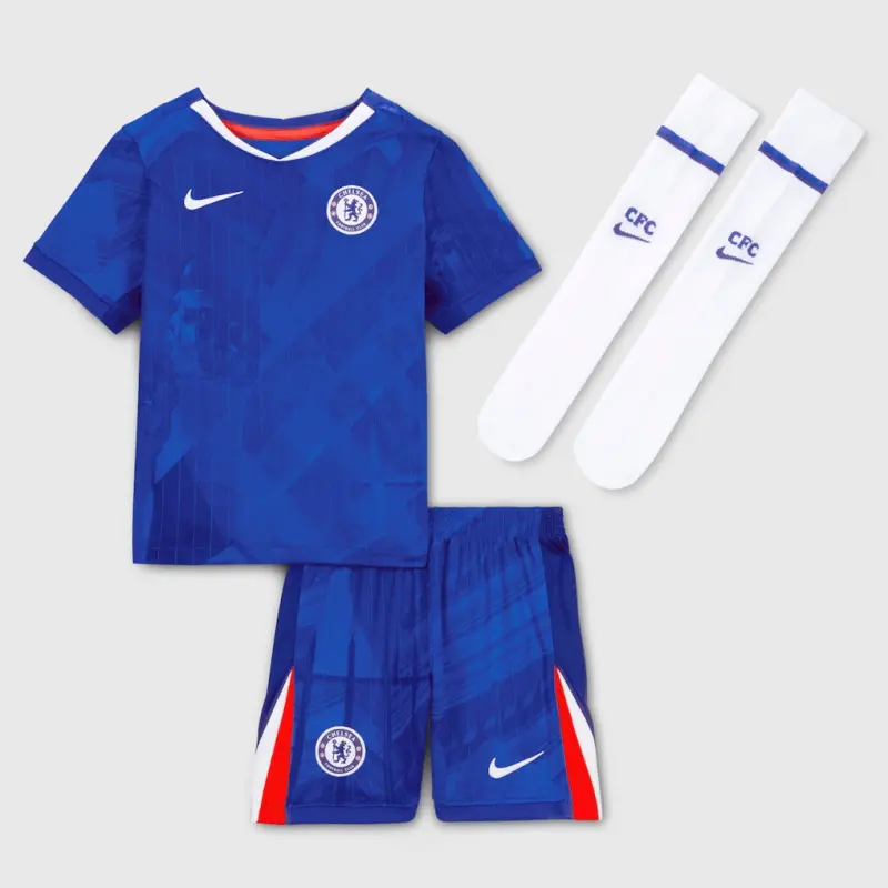 Chelsea Chelsea Nike Home Stadium Kit 2025-26 – Little Youth with Tosin 4 printing Jerseys - Premium Chelsea Gear