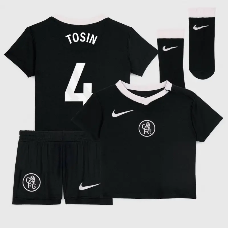 Chelsea Chelsea Nike Third Stadium Kit 2025-26 – Infants with Tosin 4 printing Jerseys - Premium Chelsea Gear