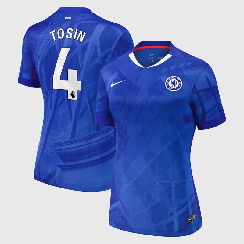 Chelsea Nike Home Stadium Shirt 2025-26 - Womens with Tosin 4 printing