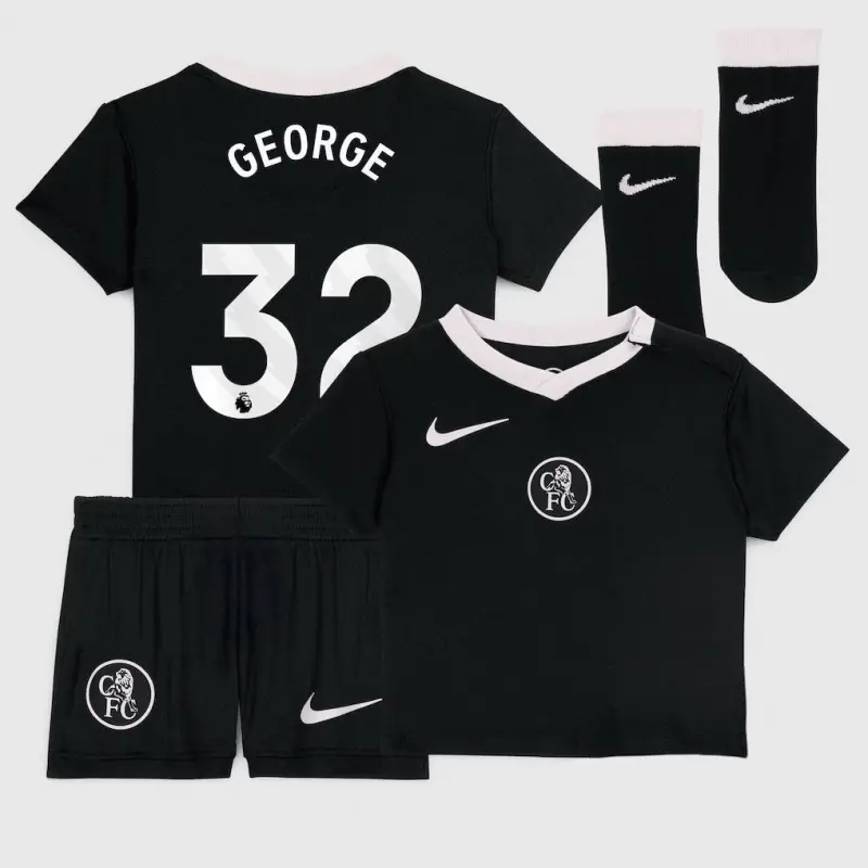 Chelsea Chelsea Nike Third Stadium Kit 2025-26 – Infants with George 32 printing Jerseys - Premium Chelsea Gear