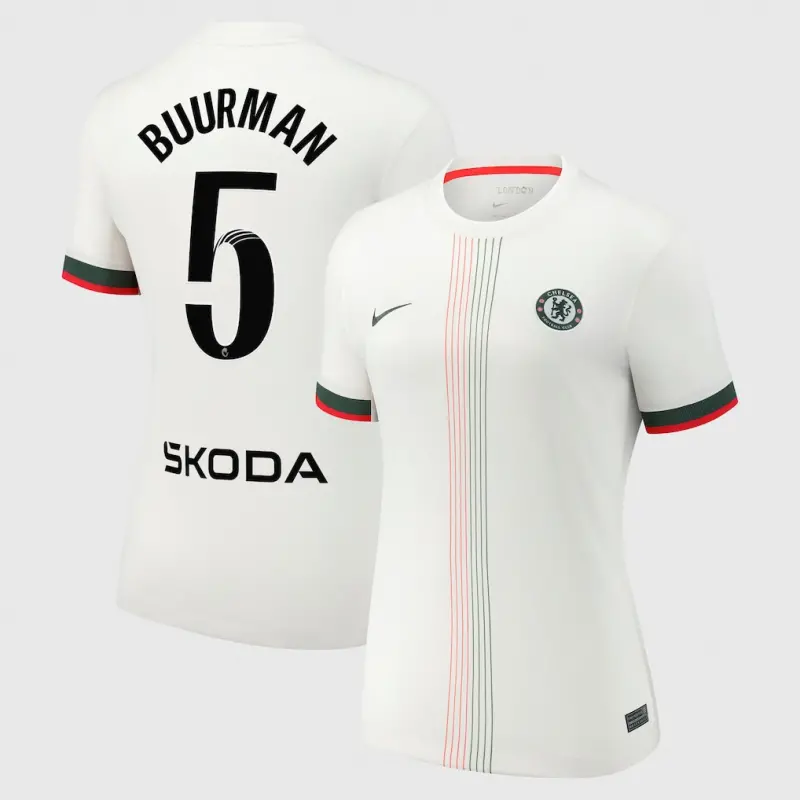 Chelsea Chelsea Chelsea WSL Nike Away Stadium Shirt 2025-26 – Womens with Buurman 5 printing Jerseys – Premium Chelsea Gear Jerseys - Premium Chelsea Gear