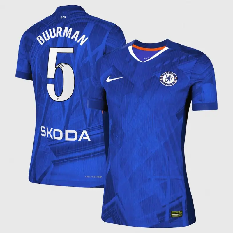 Chelsea Chelsea Chelsea WSL Nike Dri-FIT ADV Home Match Shirt 2025-26 – Womens with Buurman 5 printing Jerseys – Premium Chelsea Gear Jerseys - Premium Chelsea Gear