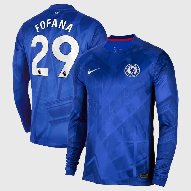 Chelsea Chelsea Nike Home Stadium Long Sleeve Shirt 2025-26 with Fofana 29 printing Jerseys - Premium Chelsea Gear