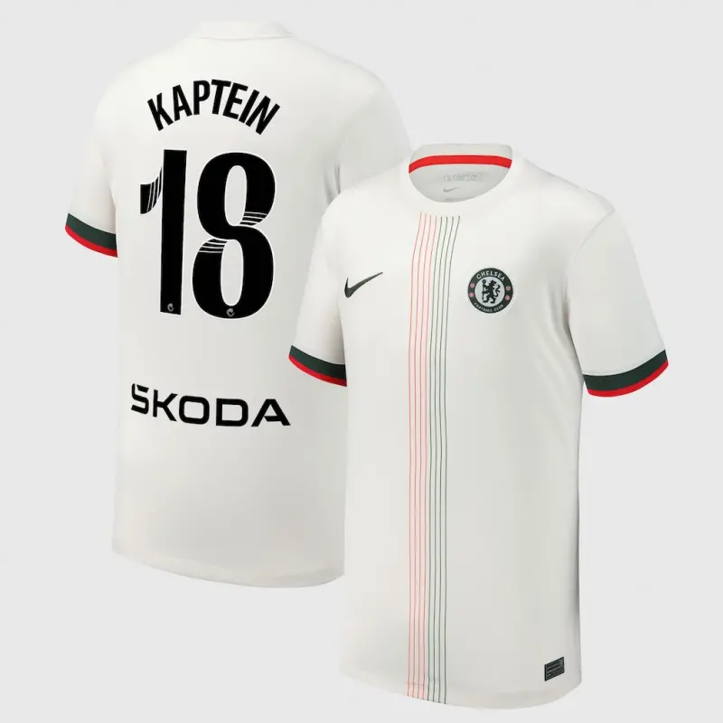 Chelsea Chelsea Chelsea WSL Nike Away Stadium Shirt 2025-26 – Youth with Kaptein 18 printing Jerseys – Premium Chelsea Gear Jerseys - Premium Chelsea Gear