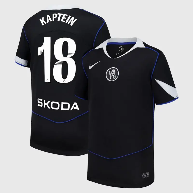Chelsea Chelsea Chelsea WSL Nike Third Stadium Shirt 2025-26 – Youth with Kaptein 18 printing Jerseys – Premium Chelsea Gear Jerseys - Premium Chelsea Gear