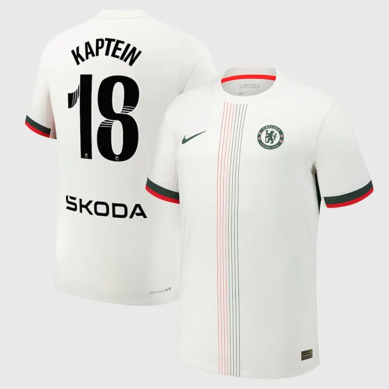 Chelsea Chelsea Chelsea WSL Nike Dri-Fit Adv Away Match Shirt 2025-26 with Kaptein 18 printing Jerseys – Premium Chelsea Gear Jerseys - Premium Chelsea Gear