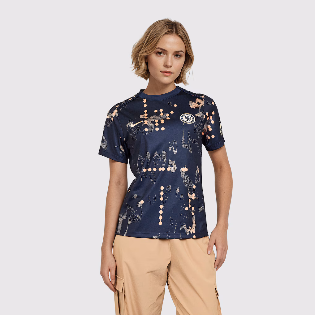 Chelsea Chelsea Nike Pre Match Top – Obsidian – Womens Jerseys - Premium Chelsea Gear