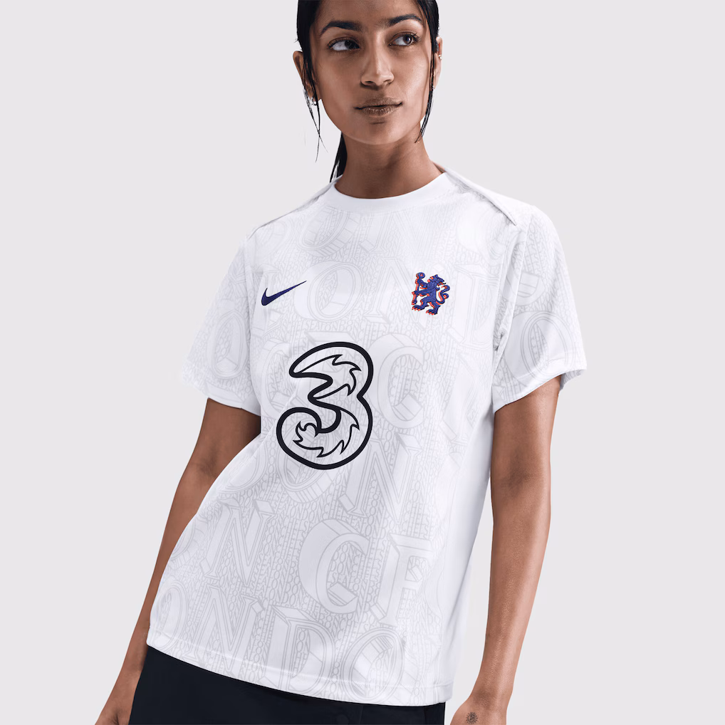 Chelsea Chelsea Nike Pre Match Top – White – Womens Jerseys - Premium Chelsea Gear