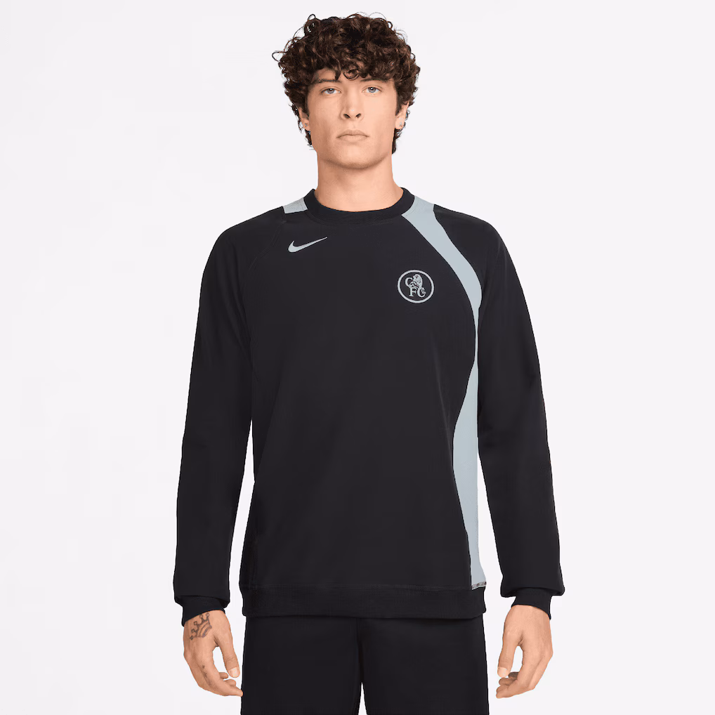 Chelsea Chelsea Nike T90 Crew Sweat – Black Jerseys - Premium Chelsea Gear